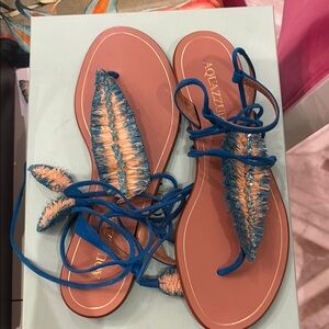 Aquazzura island sandal flat 38,41,40